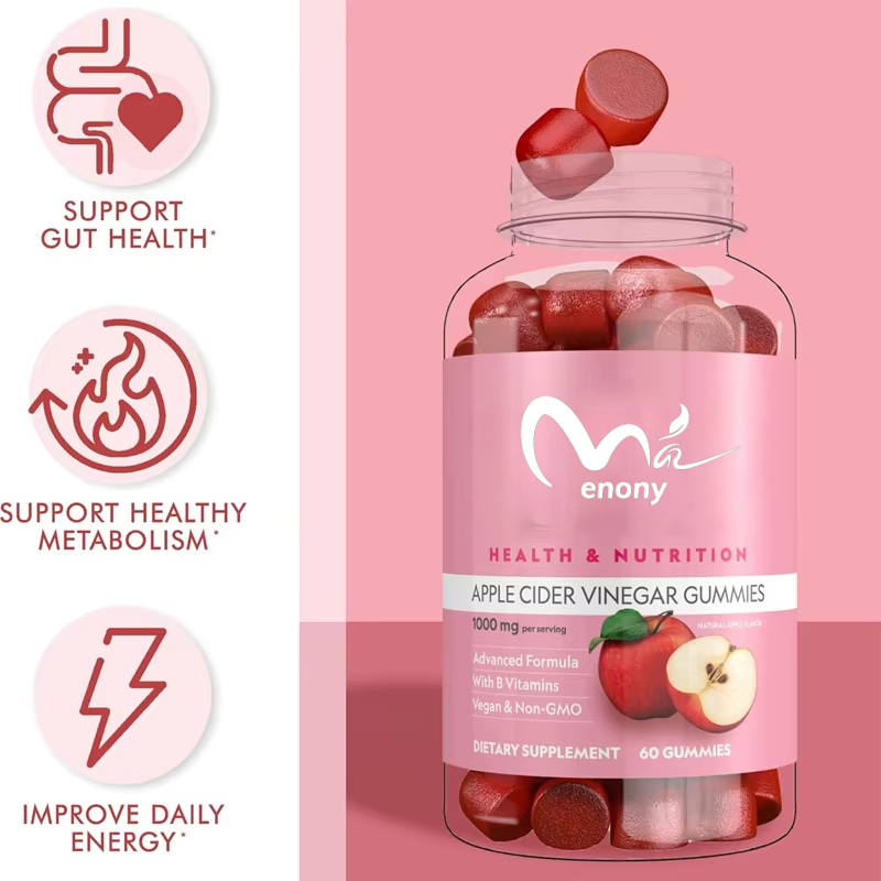 Apple Cider Vinegar Pill - 60粒入り アップルサイダービネガーグミ お腹を平らにする - ベジタリアン処方 エネルギーを高め、解毒し、腸の健康をサポート