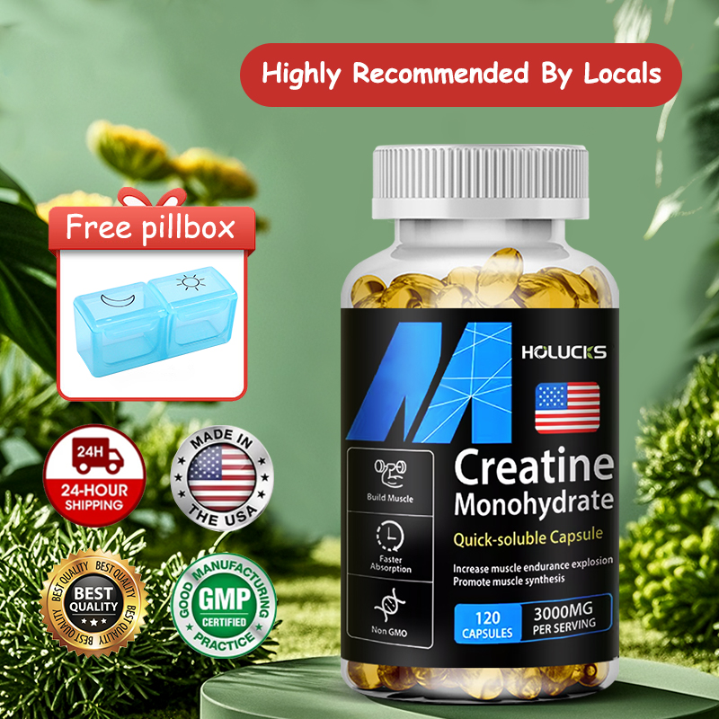 Creatine Hcl Capsule - 高効力クレアチン 3000mg カプセル、脳と筋肉細胞のエネルギーをサポート、出力と運動能力を向上