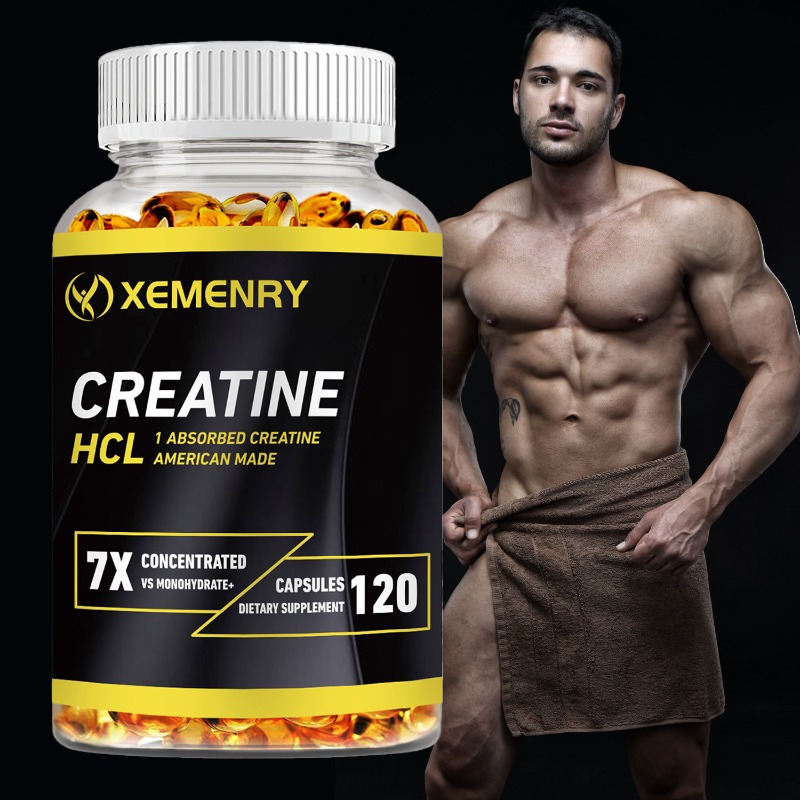 Creatine Hcl Capsule - クレアチン塩酸塩 - 筋力、認知機能、細胞エネルギーのサポート、エネルギーと持久力を向上、運動能力の向上