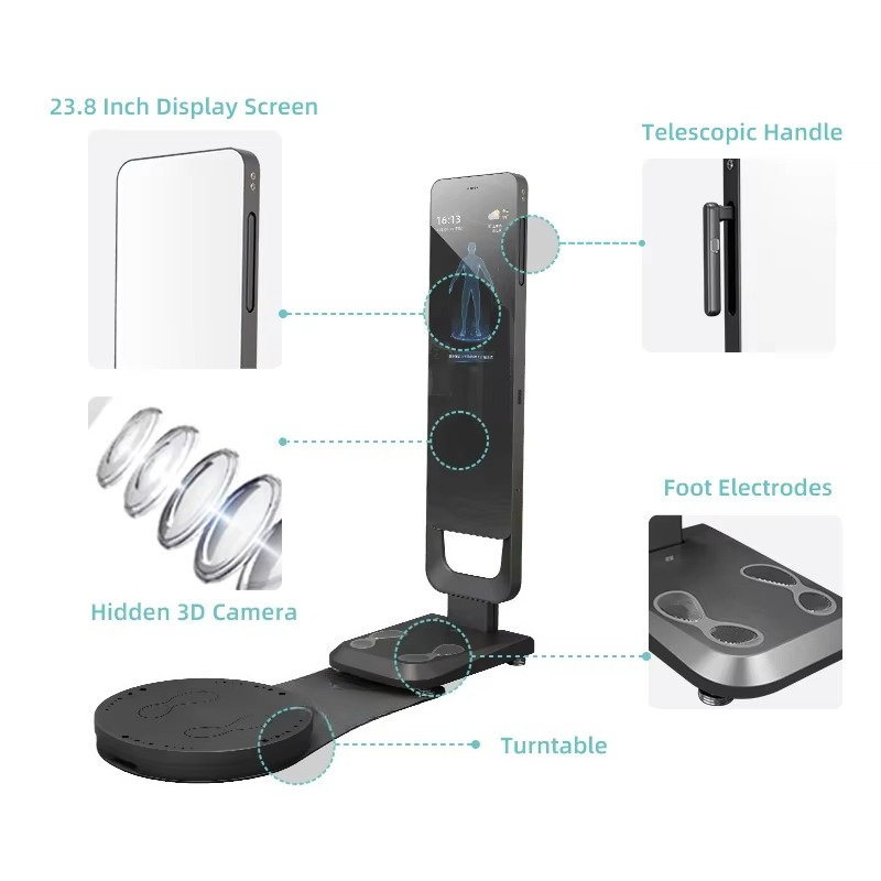 Nutrition And Fitness - スマートフィットネスミラー ボディスキャナー 栄養分析器