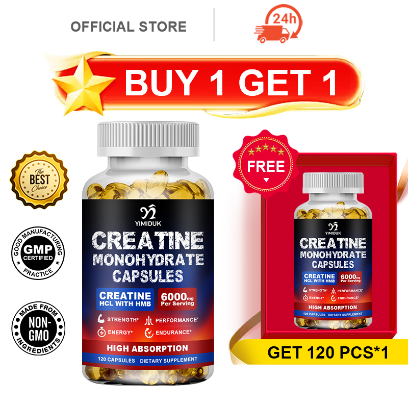 Creatine Hcl Capsule - 3-in-1 クレアチンモノハイドレート HCL HMB サプリメント、筋肉重量の維持、運動持久力の向上、そして運動後の筋肉疲労の軽減に効果があります。