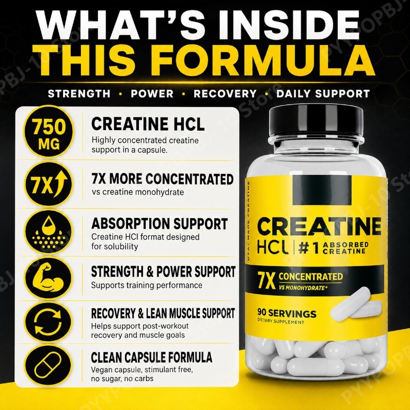 クレアチンHCl 750mg 90カプセル フィットネス筋肉 - Creatine Hcl Capsule のレビューと価格