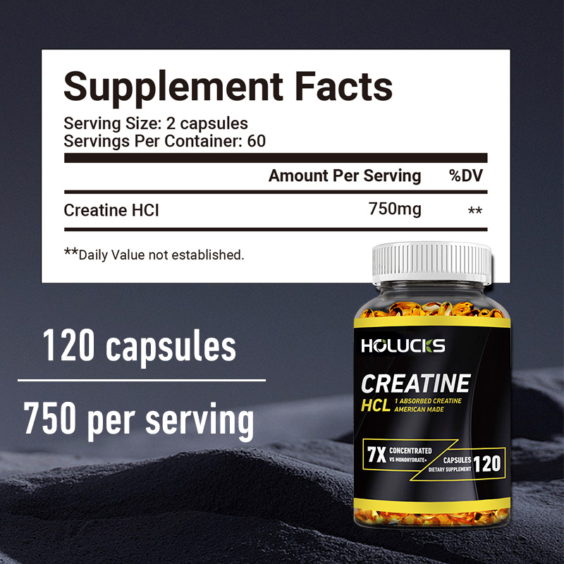 7倍高効力クレアチンHCLカプセル、トレーニングの持久力と筋 - Creatine Hcl Capsule のレビューと価格