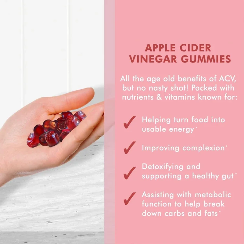 60粒入り アップルサイダービネガーグミ お腹を平らにする  - Apple Cider Vinegar Pill のレビューと価格