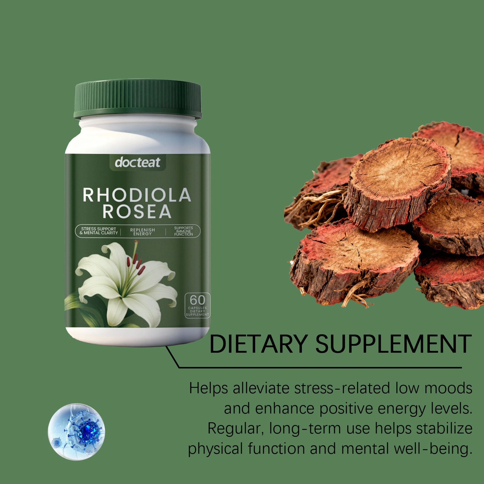 DOCTEAT メンズヘルスカプセル 感情を改善する 注意力 - Nutrition Fitness Supplements のレビューと価格