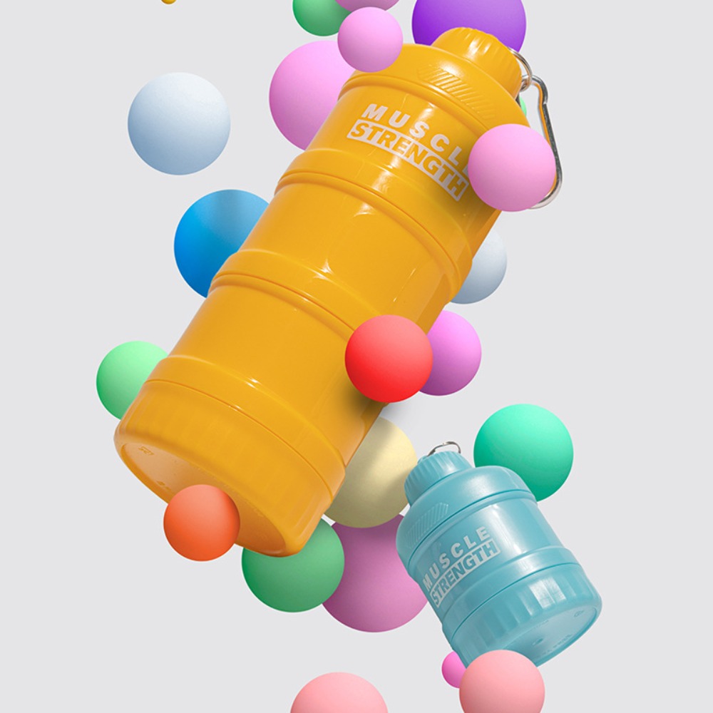 登山用バックル付きポータブルプロテインパウダーボックス,ファ - Nutrition And Fitness のレビューと価格