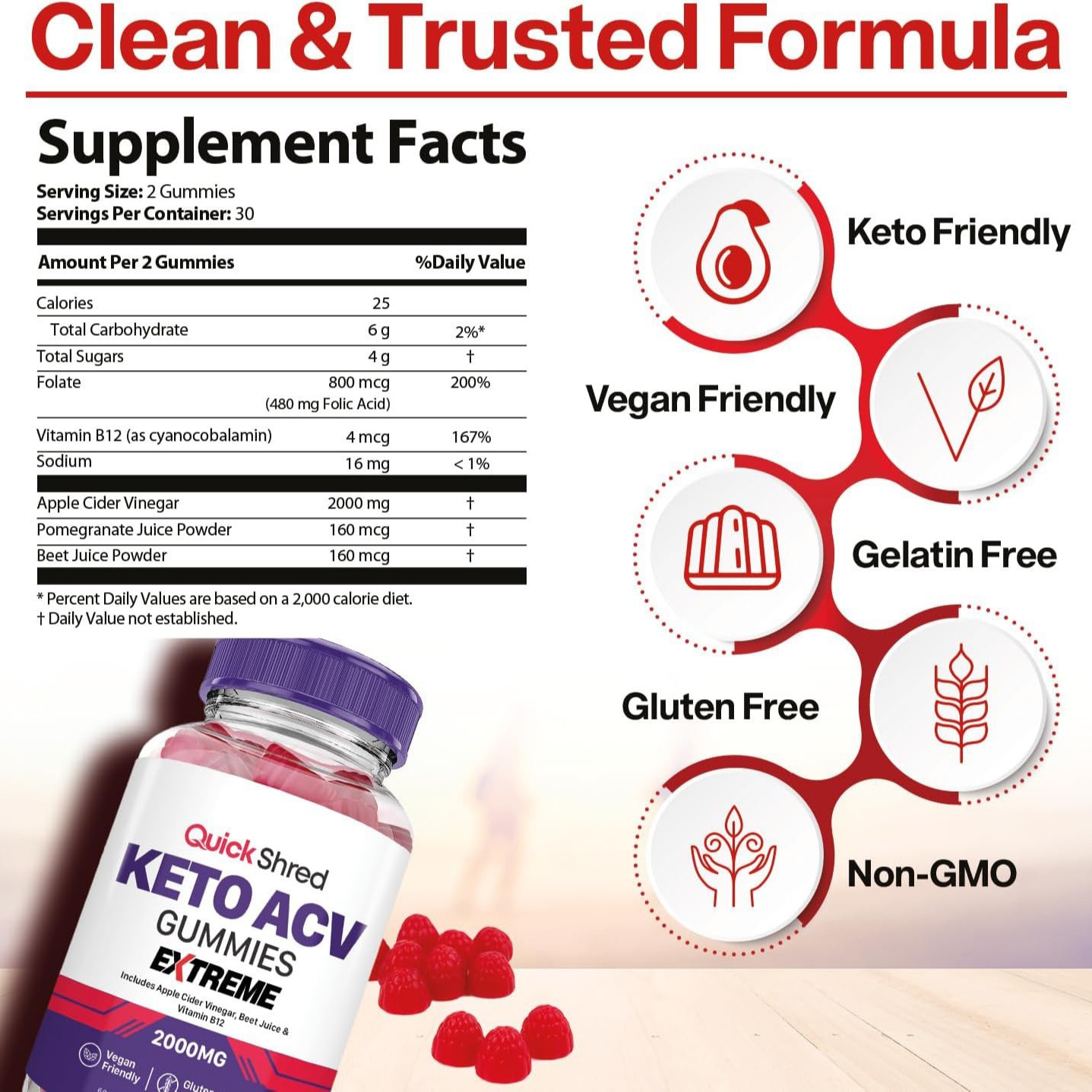 女性用アップルサイダービネガーグミは、肌の状態を改善し、消化 - Apple Cider Vinegar Pill のレビューと価格