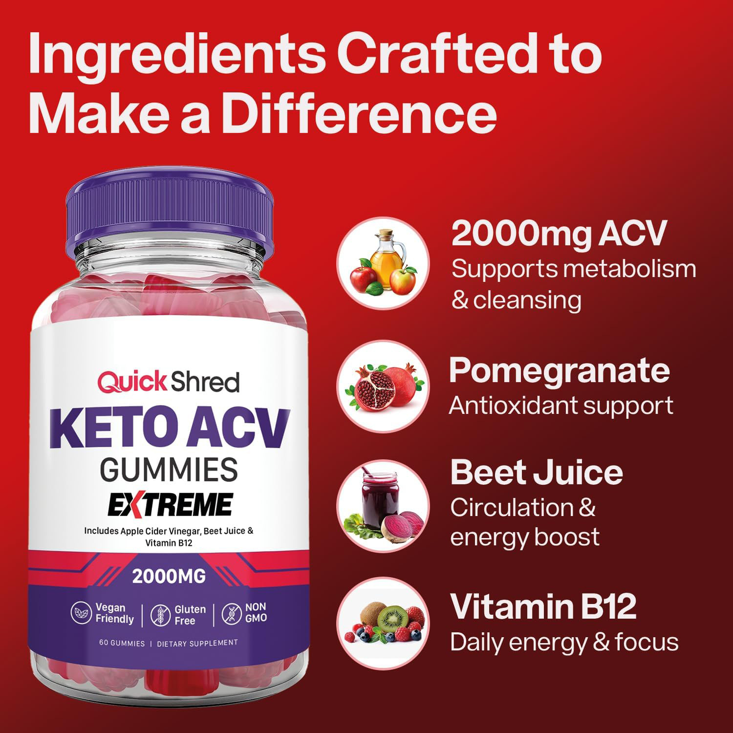 女性用アップルサイダービネガーグミは、肌の状態を改善し、消化 - Apple Cider Vinegar Pill のレビューと価格