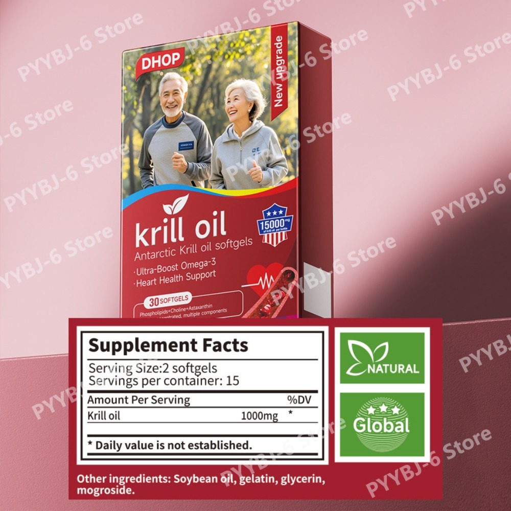 南極オキアミ油 15000mg 30ソフトジェル 1食あたり - Krill Oil Supplement のレビューと価格
