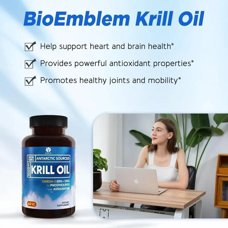 南極オキアミ油サプリメント 1000mg |   EPA+D - Krill Oil Supplement のレビューと価格