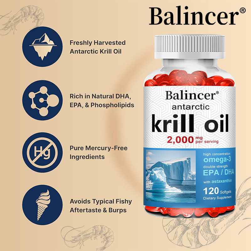 南極オキアミオイル 2000mg サプリメント、オメガ3の天 - Krill Oil Supplement のレビューと価格