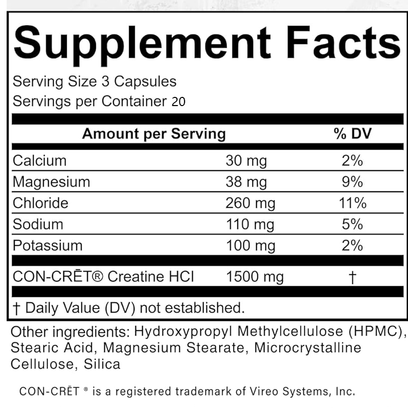クレアチン HCL カプセル 50 サーブ/1.5G 臨床用 - Creatine Hcl Capsule のレビューと価格