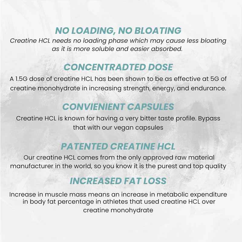 クレアチン HCL カプセル 50 サーブ/1.5G 臨床用 - Creatine Hcl Capsule のレビューと価格