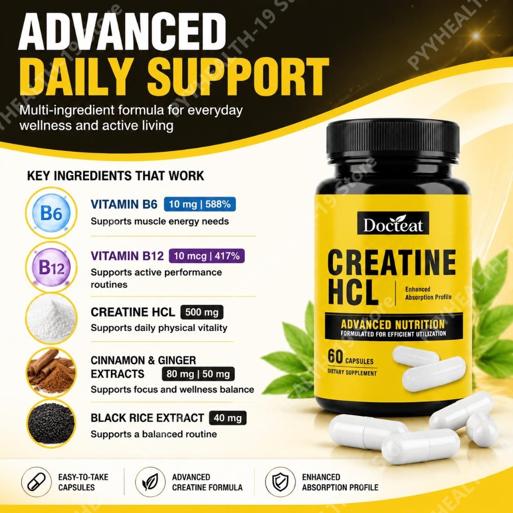 ドクティート クレアチンHCLカプセル（ビタミンB6、B12 - Creatine Hcl Capsule のレビューと価格